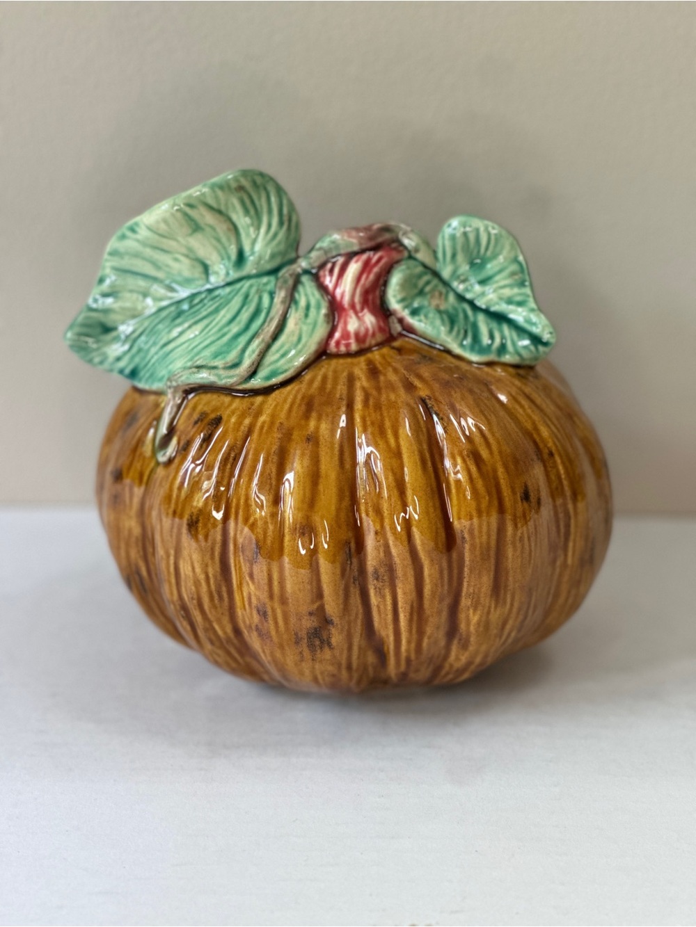 Signed Melissa Rose Studio Art Pottery Ceramic Pumpkin Box Tureen 2021